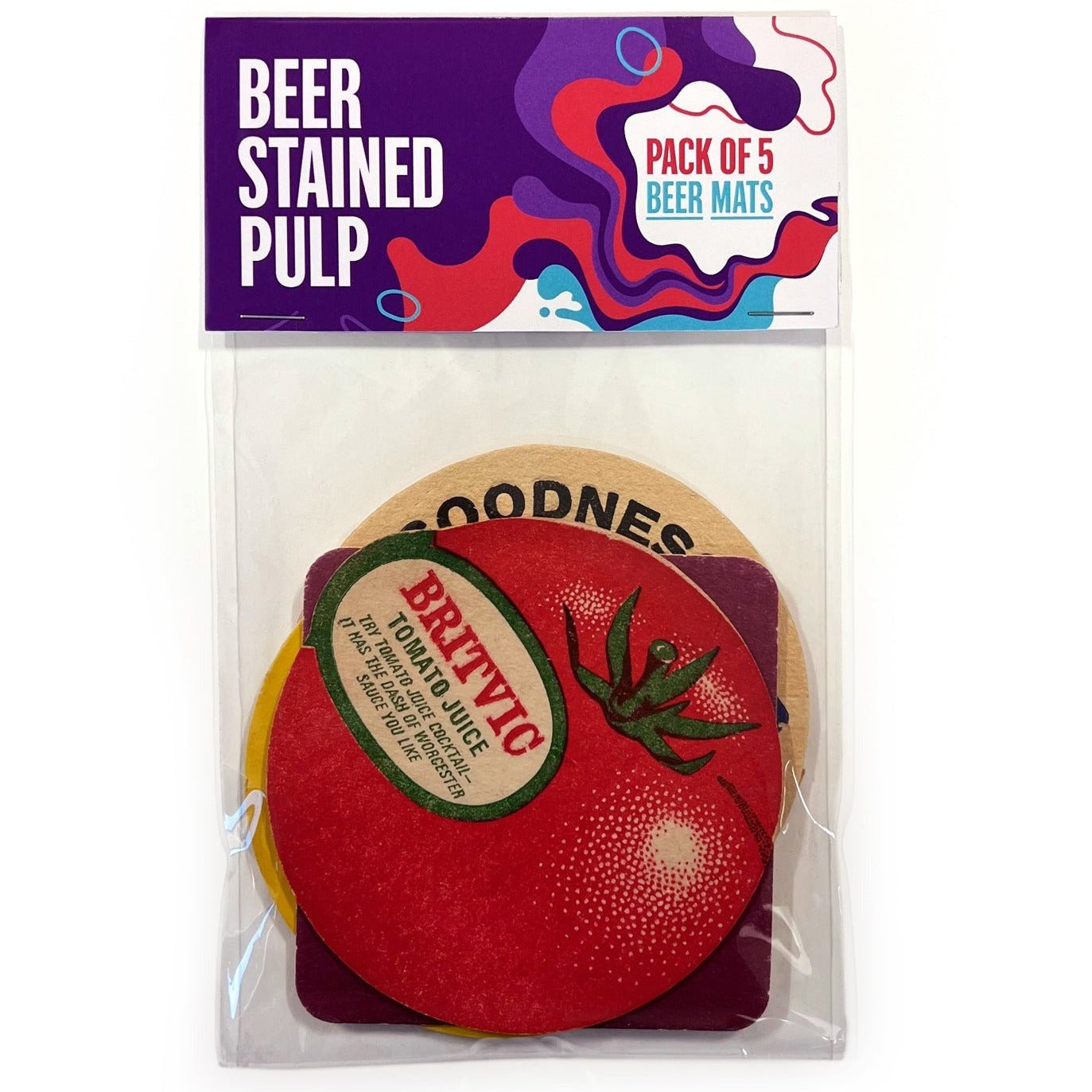 Pack of 5 vintage beer mats